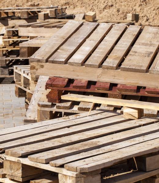 wooden boxes and pallets for storage and transportation of agricultural food, wooden equipment used in agricultural activities